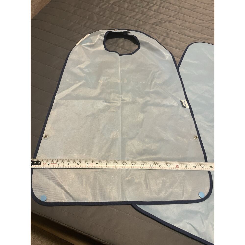 2 Self Aiding Adult Waterproof Bib Clothing Protectors Elderly Special Needs - Picture 10 of 12